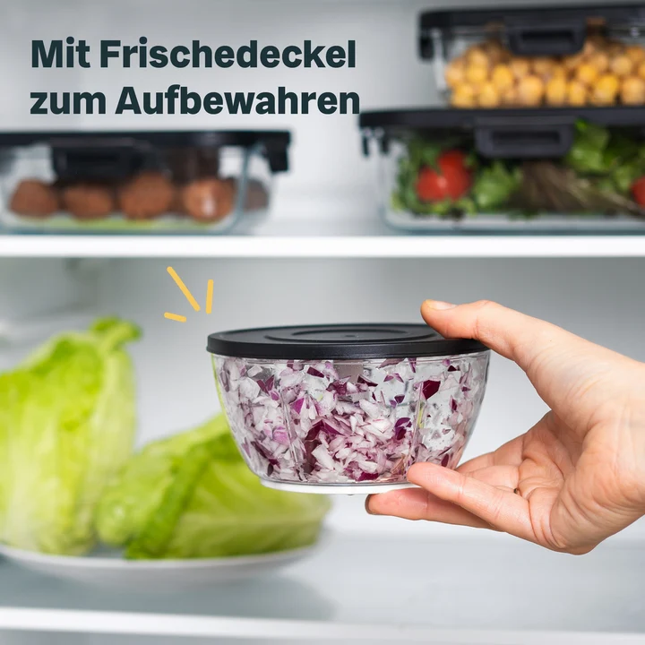 B-Ware SILBERTHAL Multizerkleinerer Küchenhelfer Rühreinsatz Frischhaltedeckel