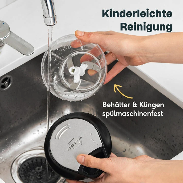 B-Ware SILBERTHAL Multizerkleinerer Küchenhelfer Rühreinsatz Frischhaltedeckel