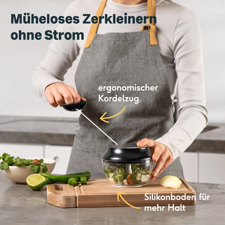 B-Ware SILBERTHAL Multizerkleinerer Küchenhelfer Rühreinsatz Frischhaltedeckel588