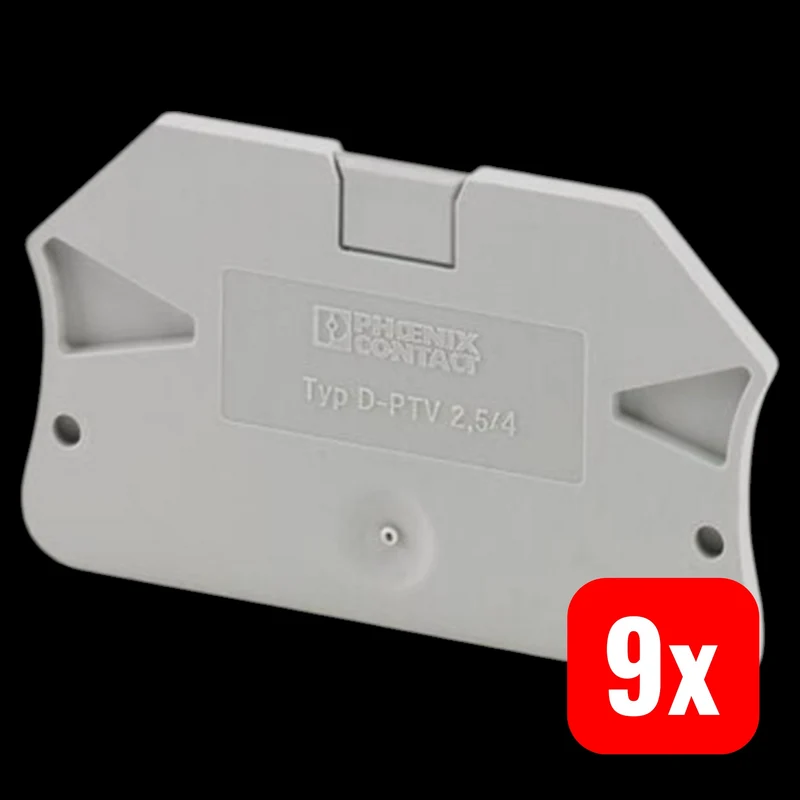 B-Ware Phoenix Contact Abschlussdeckel Endstück 1088746 Grau Zubehör 9 SETS