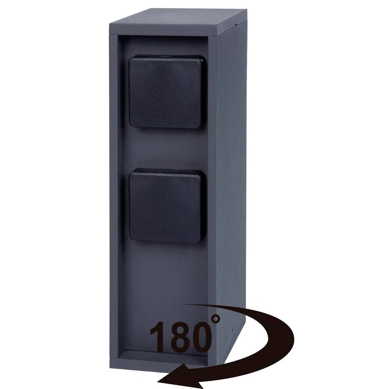 B-Ware BOLD 10620 Gartensteckdose Außensteckdose Stromverteiler Anthrazit mit Timer App