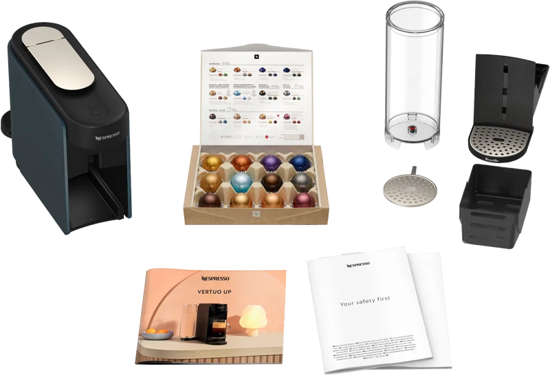 Nespresso Vertuo Up Solo Capsule Coffee Machine Ocean Blue