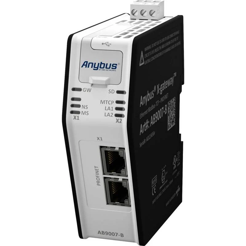 B-Ware Anybus Gateway Schnittstelle Modbus-TCP Master-Profinet 2-Port USB 24V Industrie