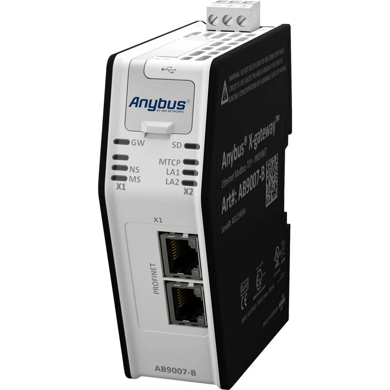 B-Ware Anybus Gateway Schnittstelle Modbus-TCP Master-Profinet 2-Port USB 24V Industrie