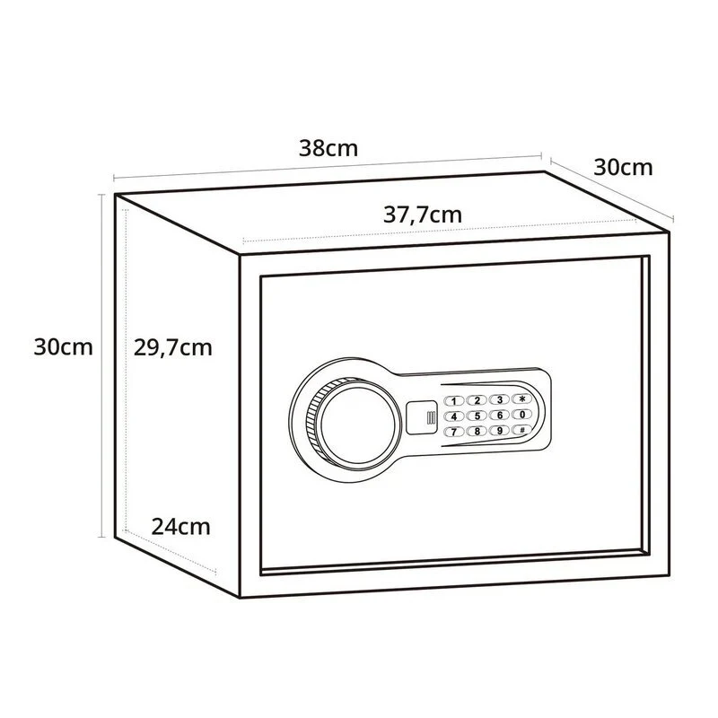 hjh OFFICE Safe Tresor Wertschutzschrank SAFE COMPACT 27l SIEHE TEXT/FOTO
