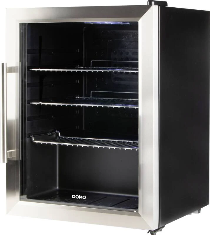 B-Ware Domo Bar-Kühlschrank Party-Kühler Glastür Schwarz DO91609BK 60L Energieklasse D