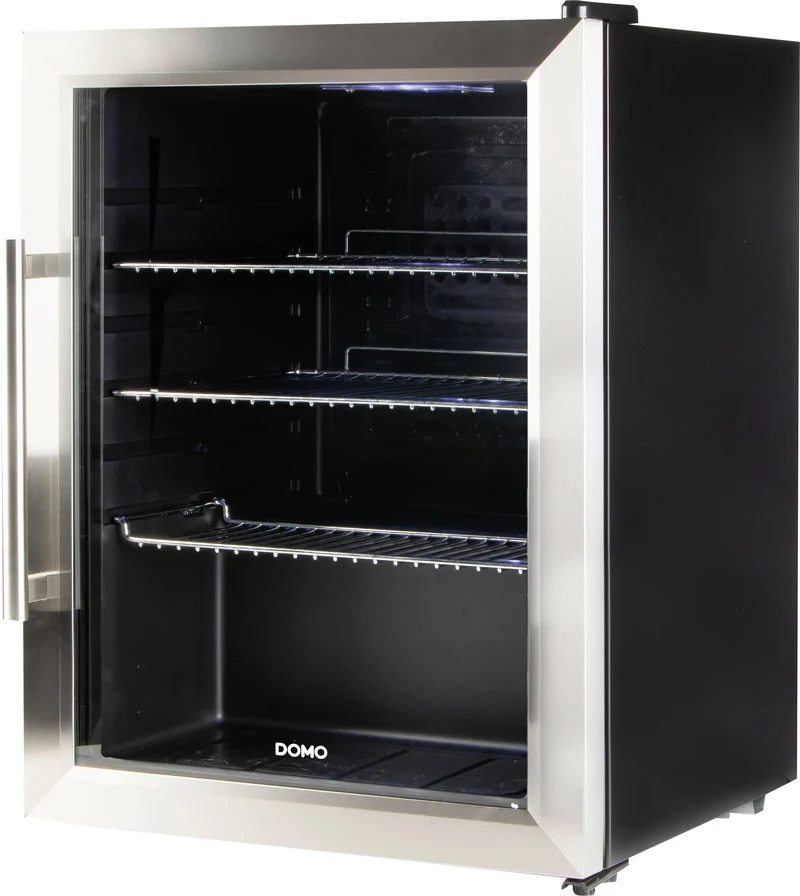B-Ware Domo Bar-Kühlschrank Party-Kühler Glastür Schwarz DO91609BK 60L Energieklasse D