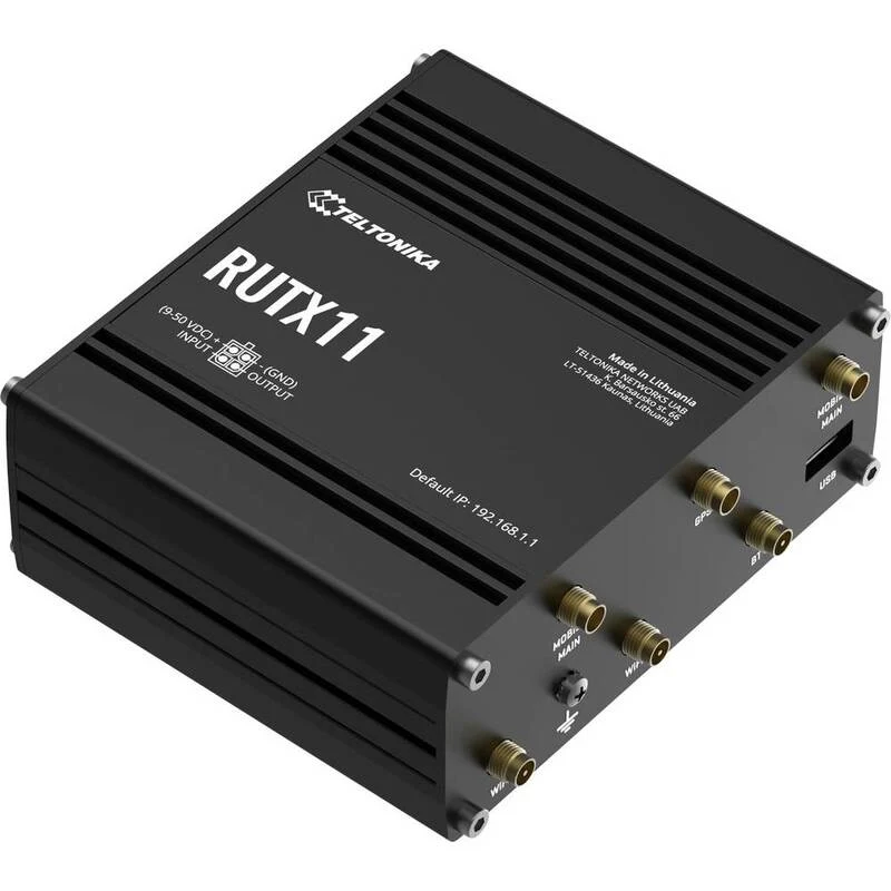 B-Ware Teltonika Router Mobilfunknetz RUTX11 Netzwerkrouter Aluminium Schwarz LAN