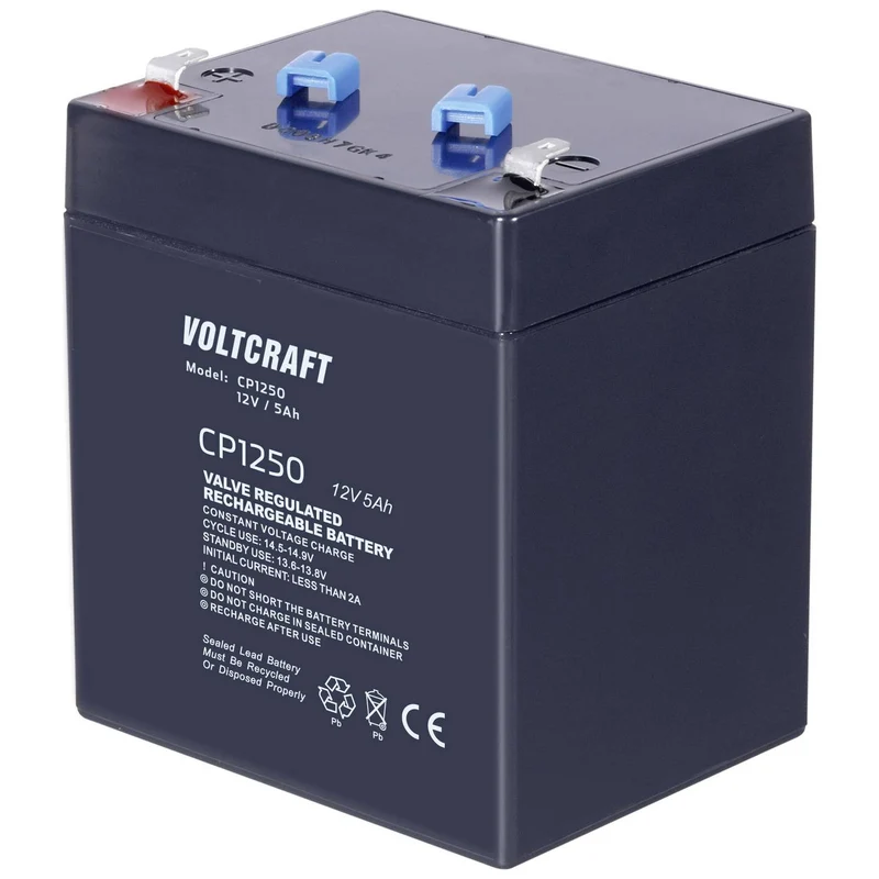 B-Ware VOLTCRAFT Bleiakku Batterie 12V 5Ah wartungsfrei lageunabhängig wiederaufladbar