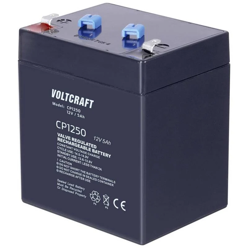 B-Ware VOLTCRAFT Bleiakku Batterie 12V 5Ah wartungsfrei lageunabhängig wiederaufladbar