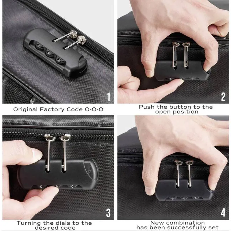 B-Ware KH-Security Dokumententasche Aufbewahrung Tasche feuerfest Zahlenschloss Schw359