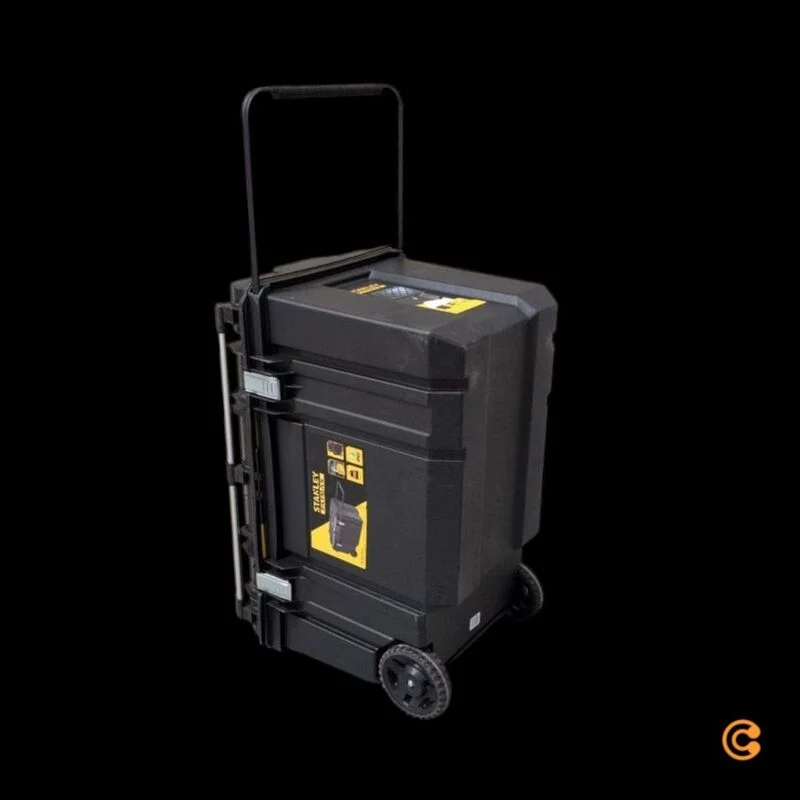 B-Ware Stanley Mobile Werkzeugbox FatMax 240l IP65 mit 7 Rädern und Teleskopgriff