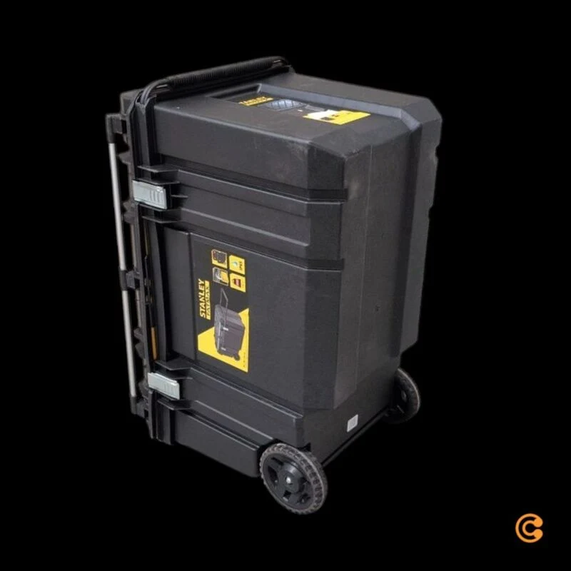 B-Ware Stanley Mobile Werkzeugbox FatMax 240l IP65 mit 7 Rädern und Teleskopgriff