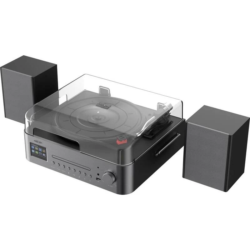 B-Ware Reflexion HiFi-Tuner DAB+ CD-Player Bluetooth Schwarz elegant 379x329x160mm