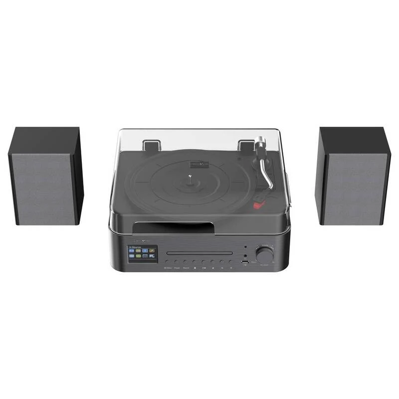 B-Ware Reflexion HiFi-Tuner DAB+ CD-Player Bluetooth Schwarz elegant 379x329x160mm