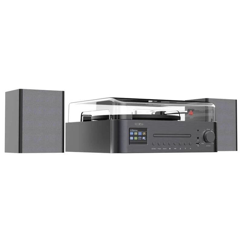 B-Ware Reflexion HiFi-Tuner DAB+ CD-Player Bluetooth Schwarz elegant 379x329x160mm