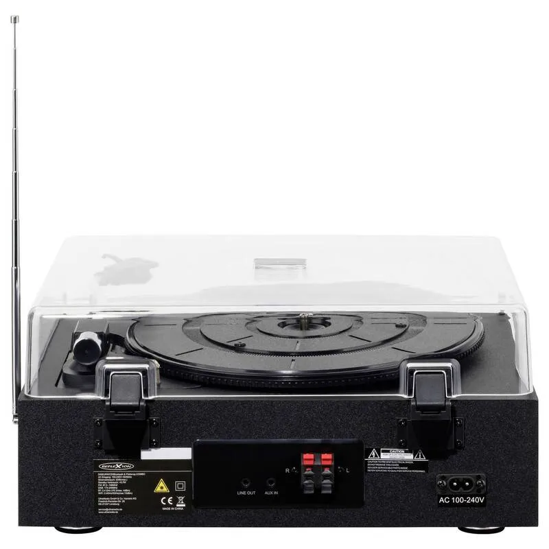 B-Ware Reflexion HiFi-Tuner DAB+ CD-Player Bluetooth Schwarz elegant 379x329x160mm