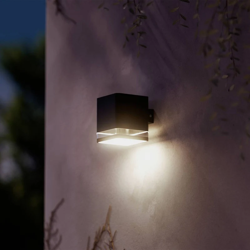 B-Ware Philips LED Virona Solar-Außenwandleuchte Außenlampe Bewegungsmelder Schwarz