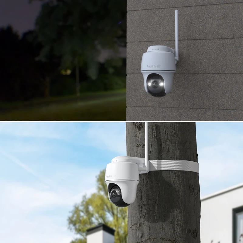 Reolink Argus PT Ultra with Solar Panel 4K 8MP Wireless Solar Battery Camera (2 Pack)
