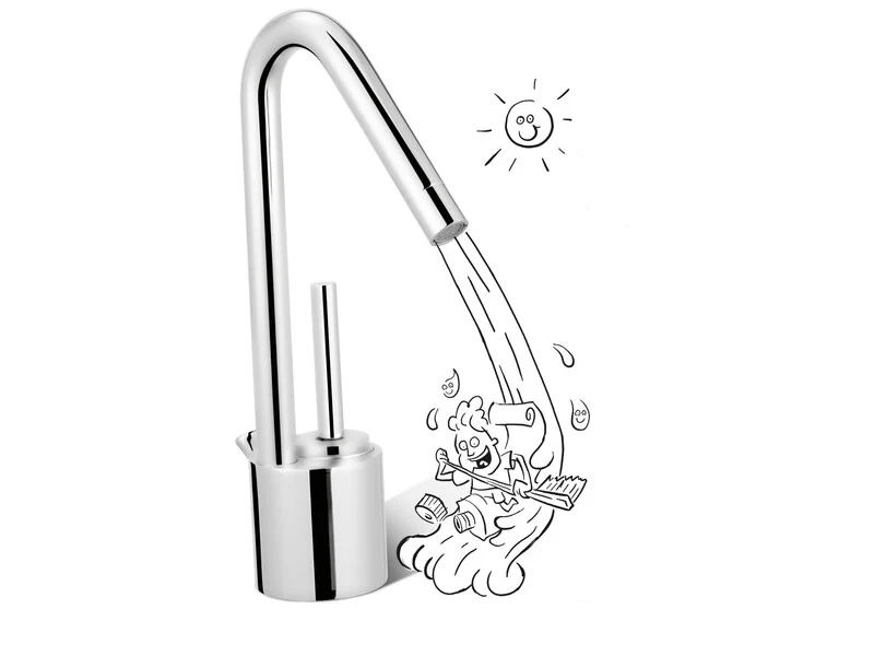 B-Ware baliv Waschtischarmatur Einhebelmischer WT-370 Joystick Chrom 500W 1100x500mm