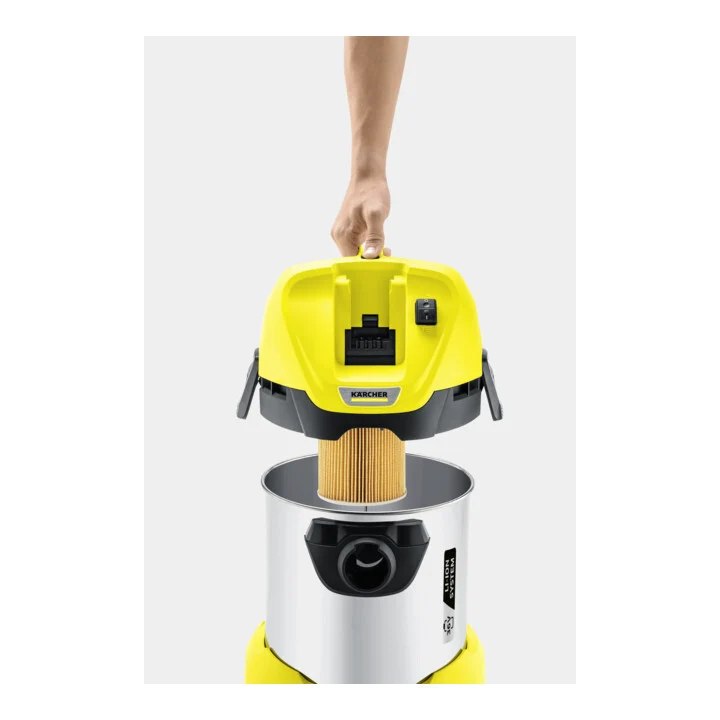 B-Ware Kärcher Mehrzwecksauger Nass Trockensauger Akku WD 3 Battery Premium Edelstahl