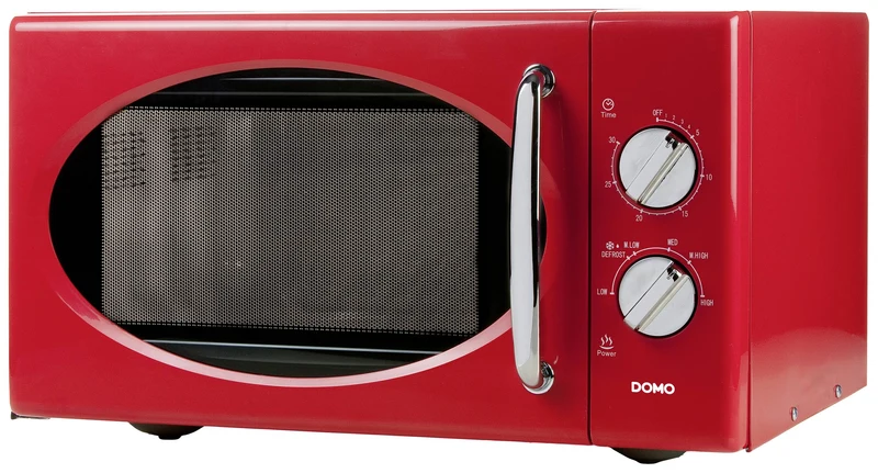 B-Ware DOMO DO2925 Mikrowelle Rot 900 W Timerfunktion 6 Leistungsstufen Küchengeräte