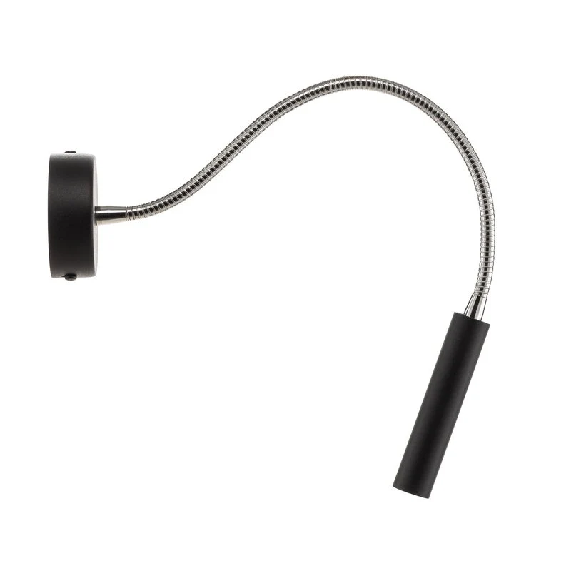 B-Ware SOLLUX LIGHTING Wandleuchte Lampe Wandlampe schwarz Flexarm Lampe Spot Leselampe