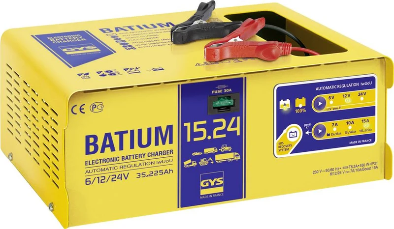 B-Ware Gys Automatikladegerä tBATIUM 6/12/24 V 22 A Überspannungs- und Verpolungsschutz