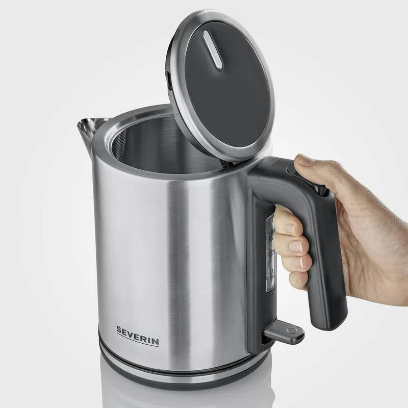 B-Ware Severin Wasserkocher WK3489 Edelstahl 1L 2400W mit Kontrollleuchte silber/sch...