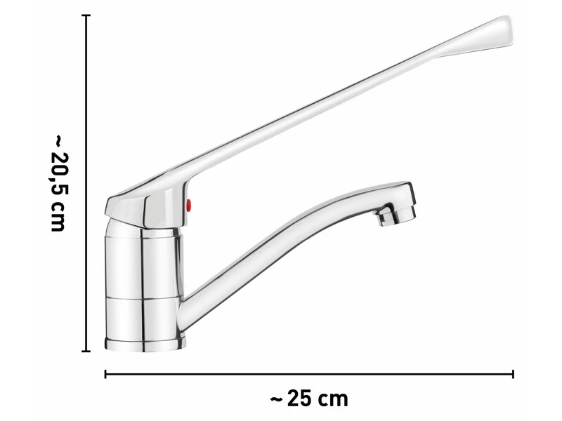 B-Ware baliv Waschtischarmatur WT-230 Einhebelmischer Chrom Armatur 900g 20,4cm hoch