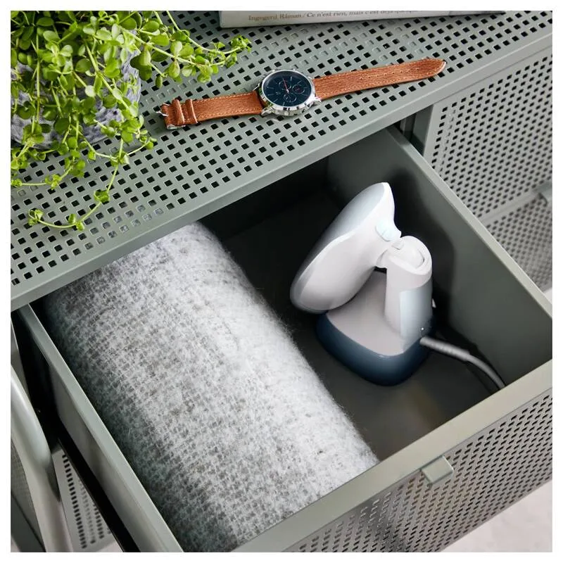 B-Ware Tefal Dampfbügeleisen Steamer Access Steam Pocket 1300W Blau Weiß mit Pinsel
