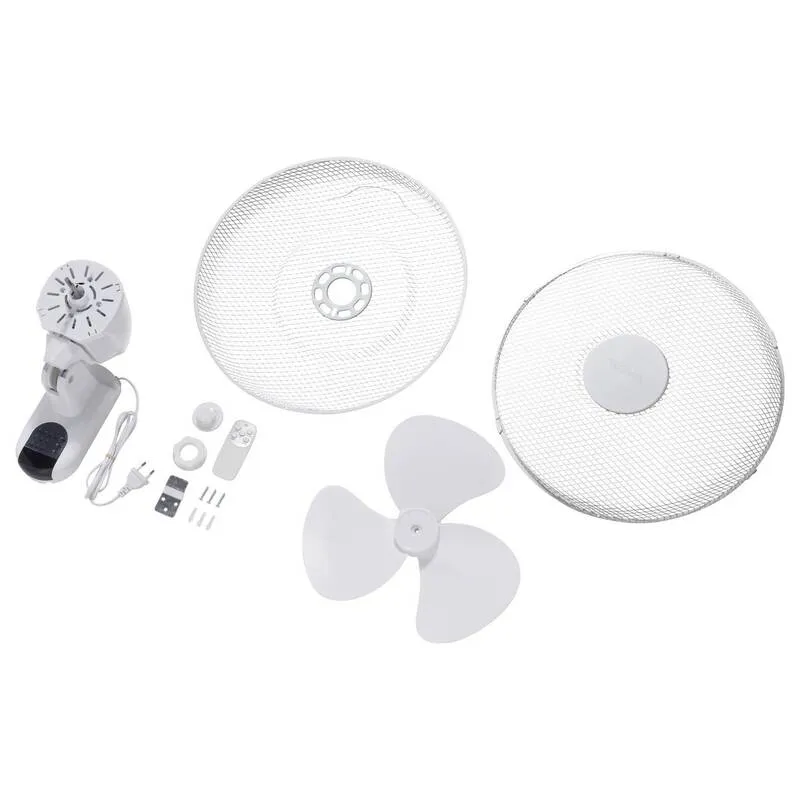 B-Ware Sygonix Wandventilator Wandlüfter 45W 3-stufige Luftzirkulation Weiß Ø430mm