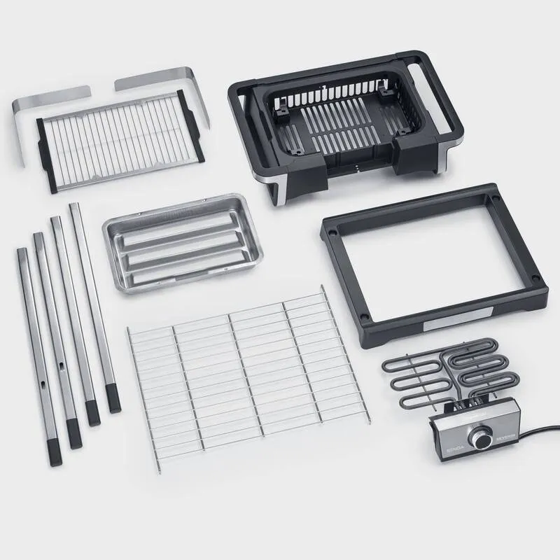 D-Ware Severin BBQ-Grill PG 8118 SENOA DigitalBOOST S Elektrogrill 3000W schwarz/silber