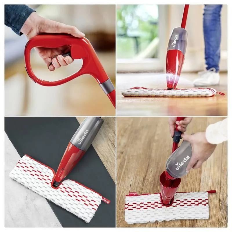 B-Ware Vileda Bodenwischer Wischmopp 1·2·SPRAYmax Reinigung Mopp Sprühwischer weiß rot