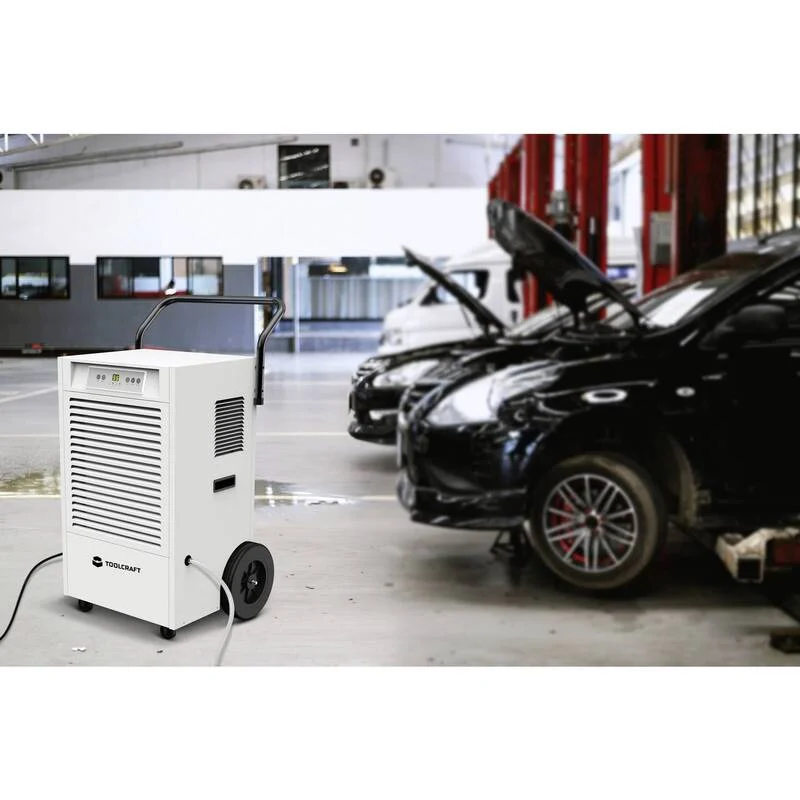 B-Ware Toolcraft Luftentfeuchter 90l/Tag 1260W für Räume bis 120m² mit LED-Display weiß