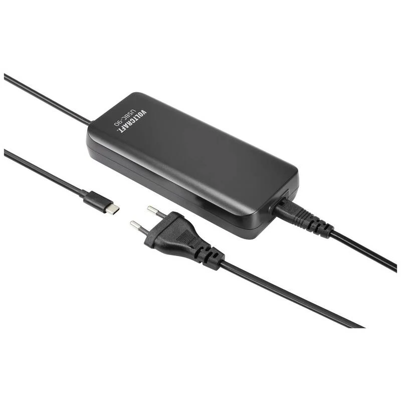 B-Ware Voltcraft USB Ladegerät USBC-90 90W 5V 20V 4.5A USB Power Delivery 2 Ausgänge