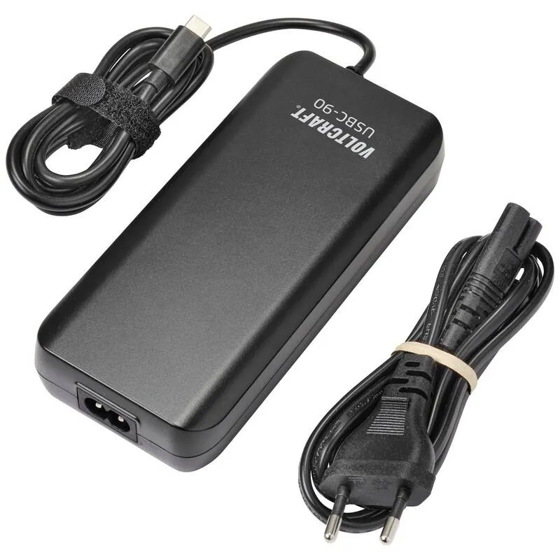 B-Ware Voltcraft USB Ladegerät USBC-90 90W 5V 20V 4.5A USB Power Delivery 2 Ausgänge