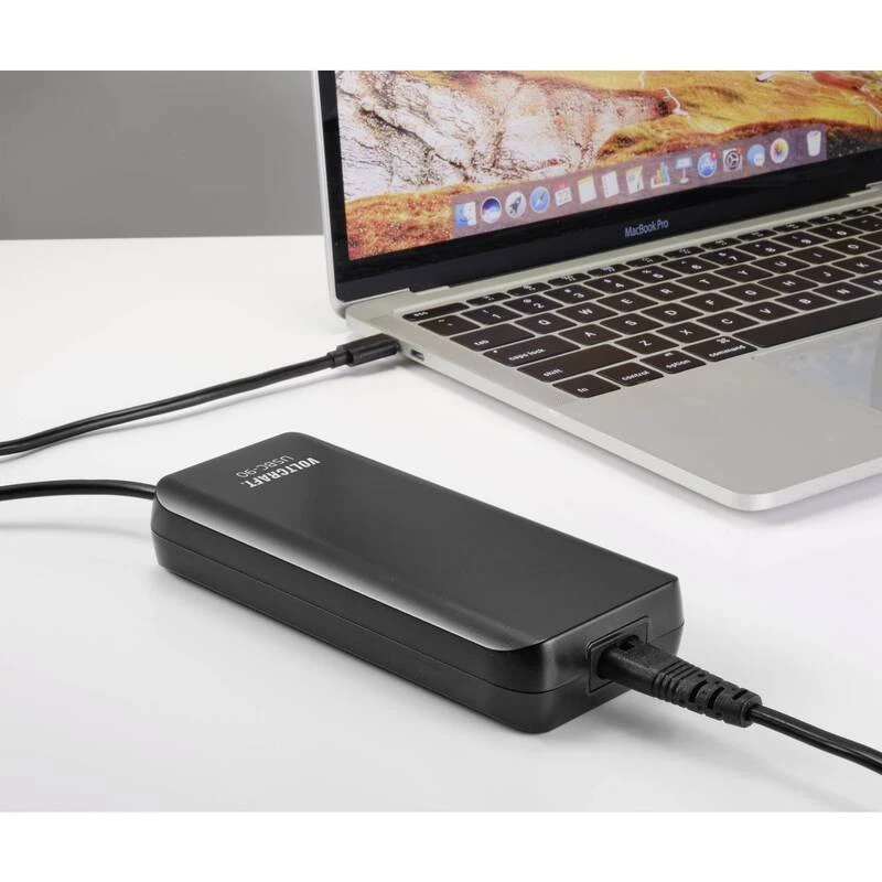 B-Ware Voltcraft USB Ladegerät USBC-90 90W 5V 20V 4.5A USB Power Delivery 2 Ausgänge