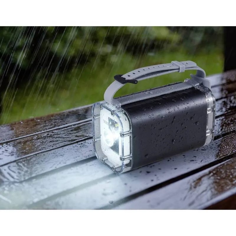 B-Ware VOLTCRAFT Powerbank Akku Ladegerät LED Taschenlampe Grau Outdoor 40000 mAh IP67