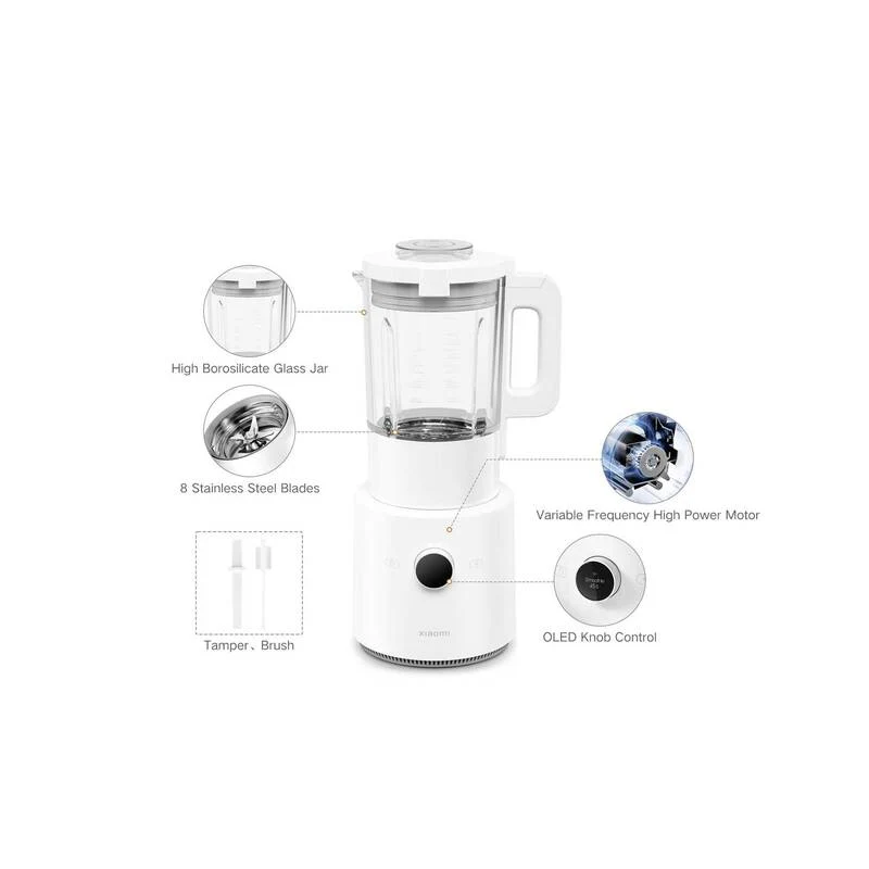 B-Ware Xiaomi Standmixer 1000 W Weiß 1,6 l 9 Schaltstufen App steuerbar Borosilikatglas