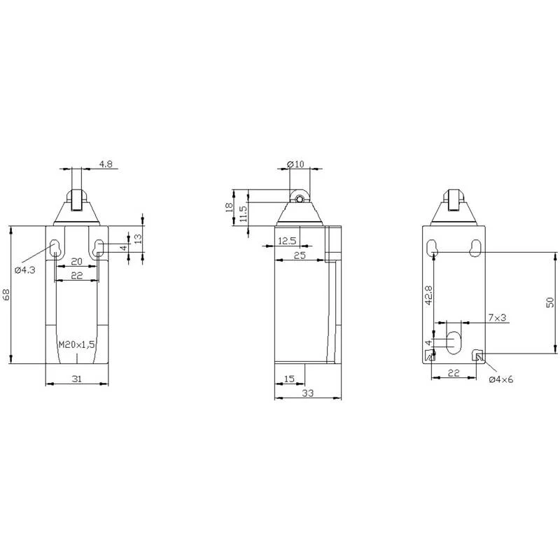 B-Ware Siemens Positionsschalter 3SE5232-0LD03-1AH0 Rollenstößel IP65 6A Kunststoff 1St