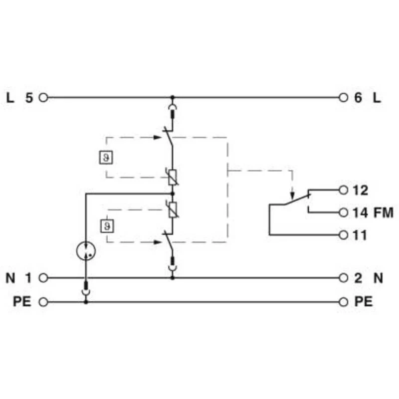 B-Ware Phoenix Contact Überspannungsschutzgerät PLT-SEC-T3-120-FM-PT 5kA IP20 grau 1 St