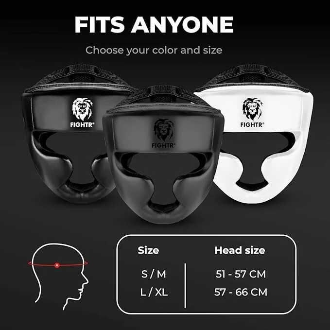 B-Ware Luchador Boxhelm mit optimaler Passform | Boxschutz für Sparring schwarz S/M