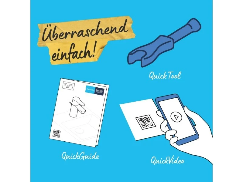 B-Ware Grohe Waschtischarmatur Einhebelmischer Alira Chrom wassersparend 1-Loch 2