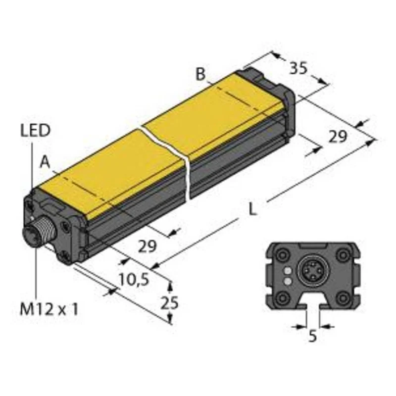 B-Ware Turck Linearwegsensor Wegaufnehmer LI300P0-Q25LM0-LIU5X3-H1151 DC 358 mm Sensor