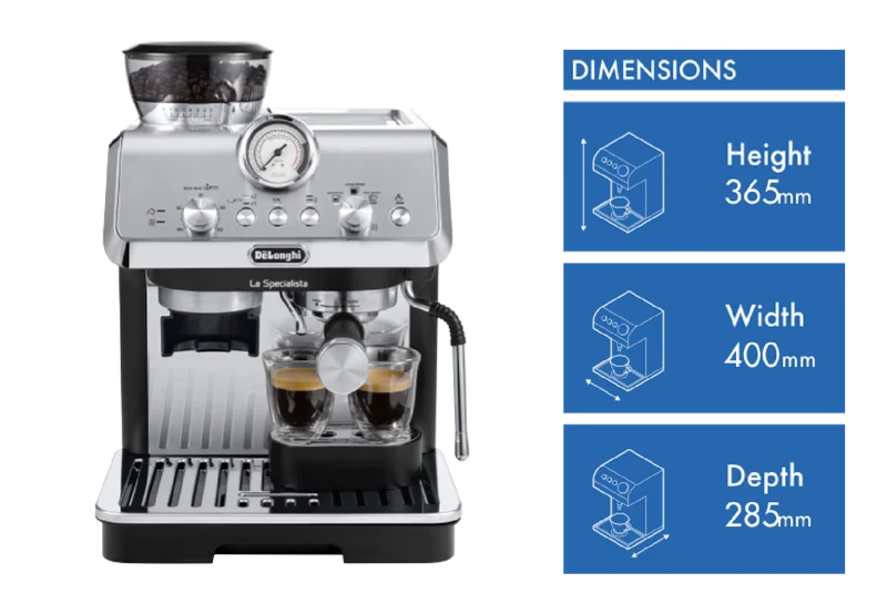 DeLonghi La Specialista Arte Manual Coffee Machine Metal Black