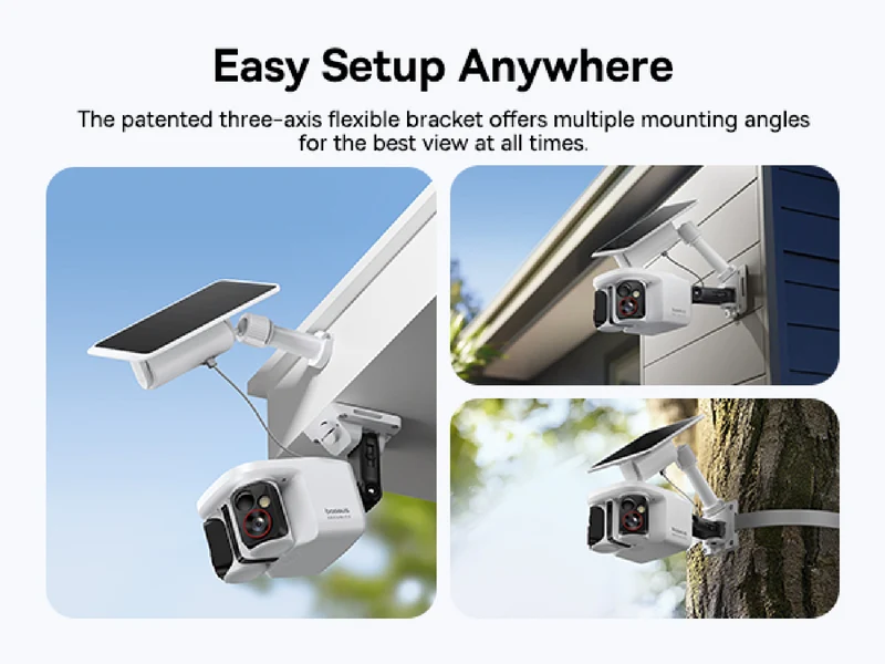 Baseus X1 Pro 3K Dual Lens Solar-Powered Security Camera
