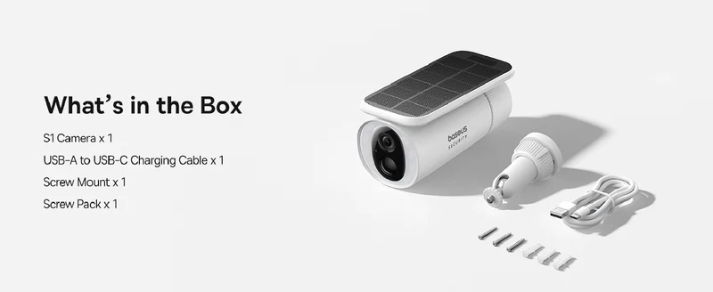 Baseus S1 2K Solar-Powered Spotlight Security Camera