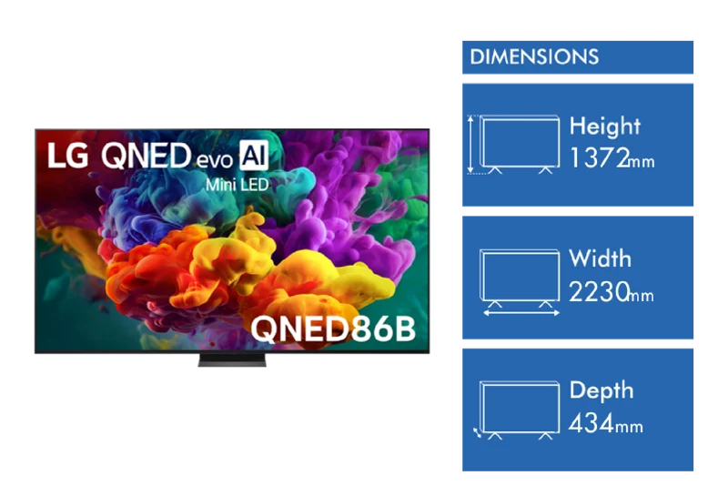 LG 100" QNED86B EVO AI Mini LED 4K Smart TV 2026