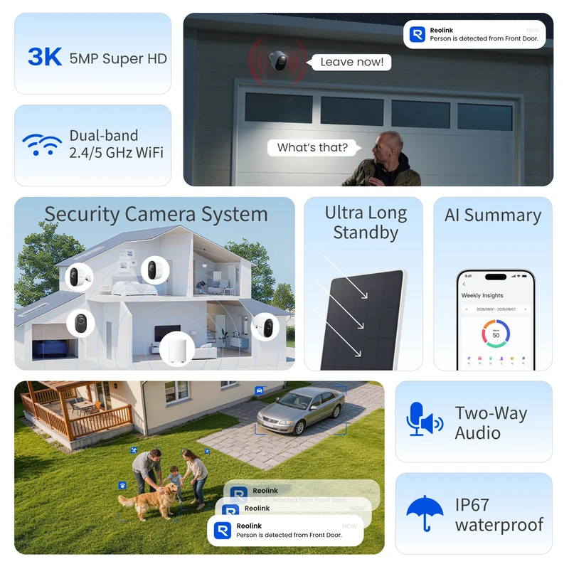 Reolink Home Hub Mini with Argus 3 Pro Battery/Solar Camera Bundle
